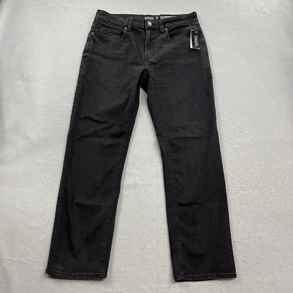 Buffalo David Bitton Jeans Mens 32x30 Black Denim Pants Relaxed Straight Driven